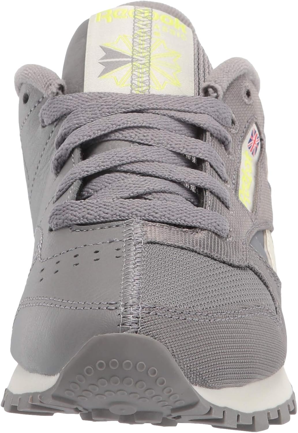Классические кожаные кроссовки для взрослых, унисекс V1 Reebok, белый/желтый/серый — фото 2