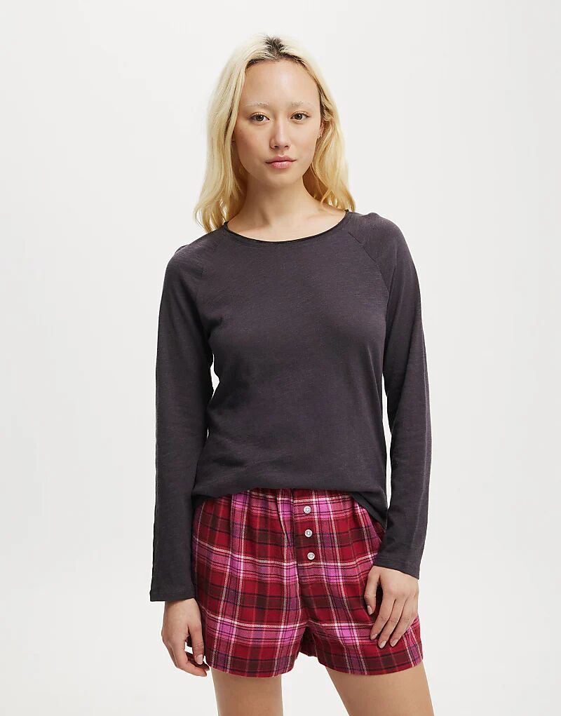 

Топ Cotton On Raglan с длинными рукавами черного цвета Cotton On