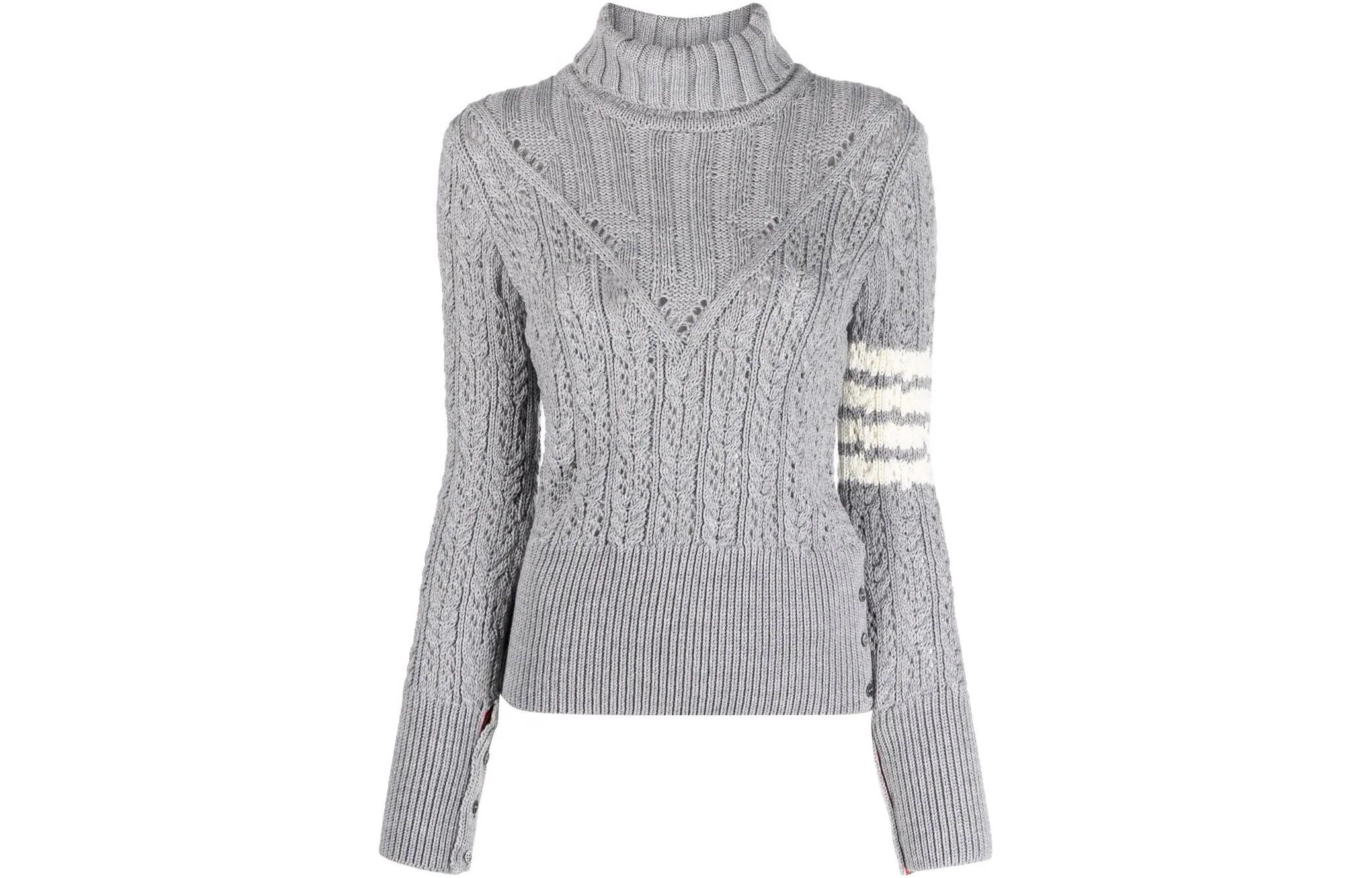 

Футболка FW22 Женская Серая THOM BROWNE