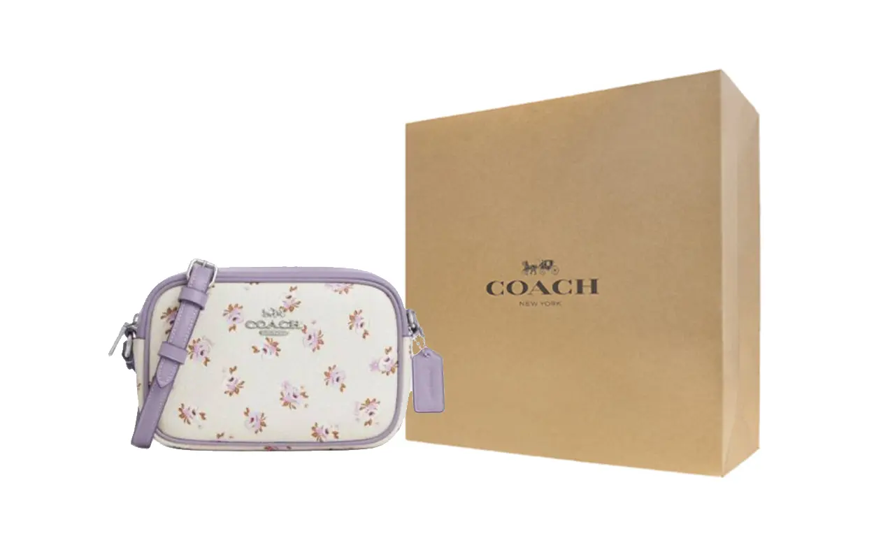 

COACH Дамская напечатанная сумка через плечо из лакированного холста