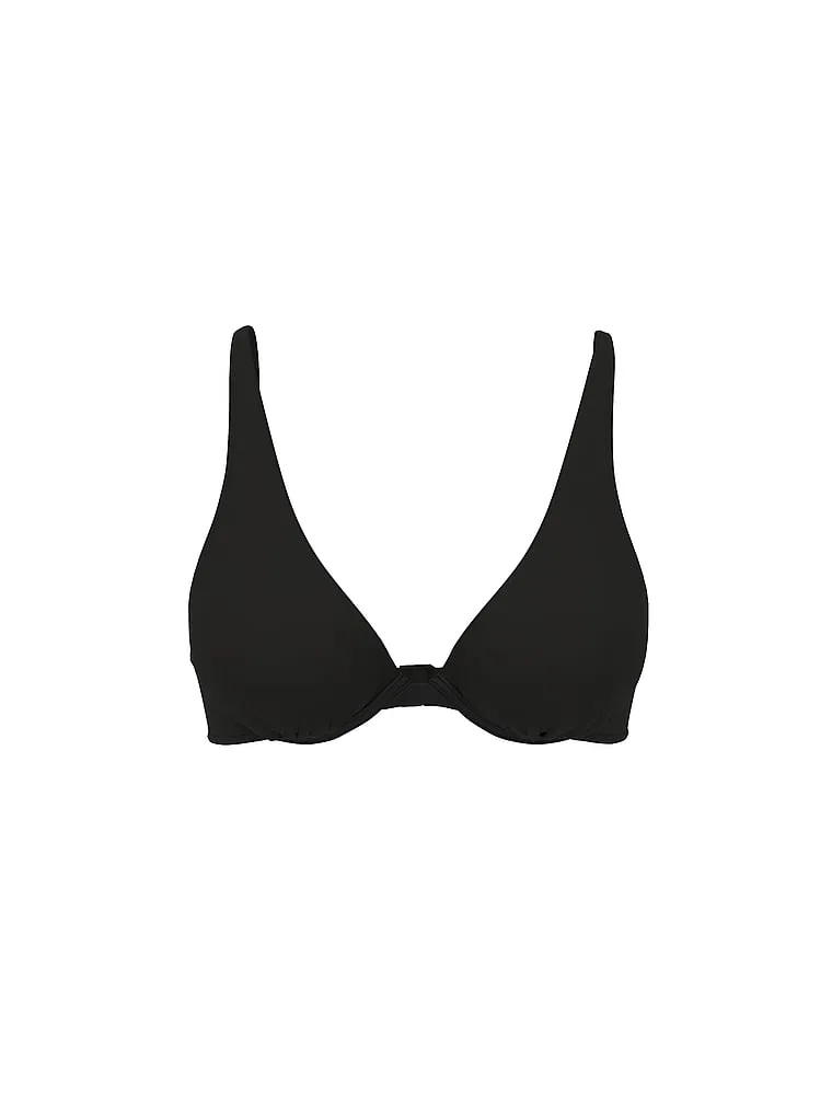 Топ от бикини Victoria'S Secret Swim, слегка подшитый, черный — фото 3
