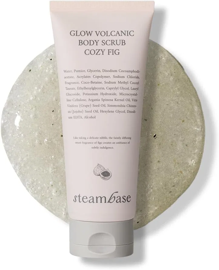 Скраб для тела STEAMBASE Glow Volcanic с ароматом cozy fig, 200 мл