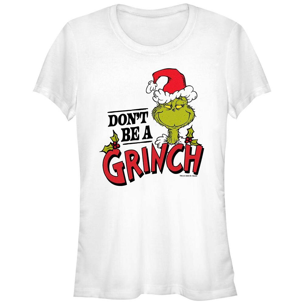 

Детская футболка с рисунком «Доктор Сьюз» Don’t Be A Grinch, белый