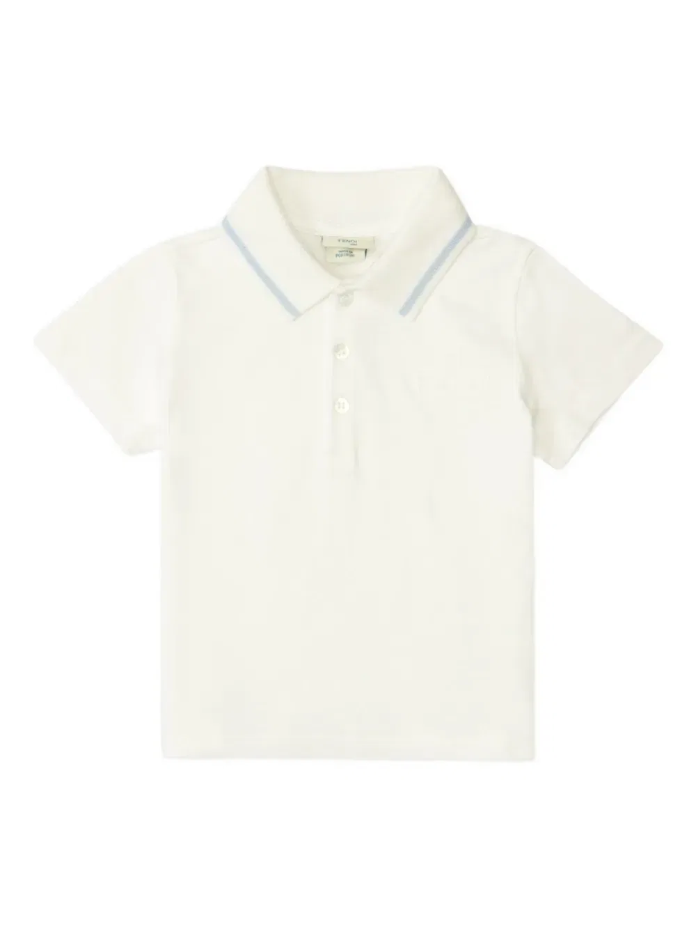 Поло с логотипом Fendi Kids, белый