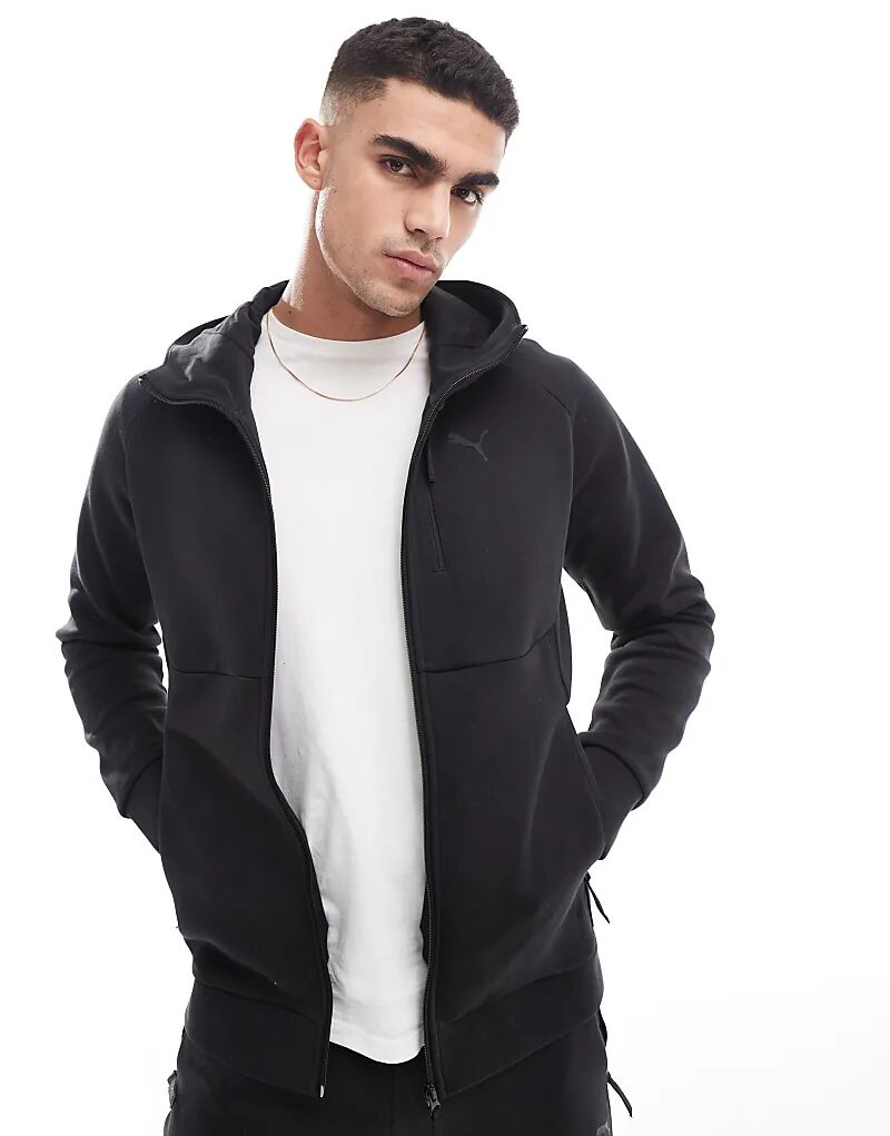 

Толстовка с капюшоном на молнии Pumatech черного цвета