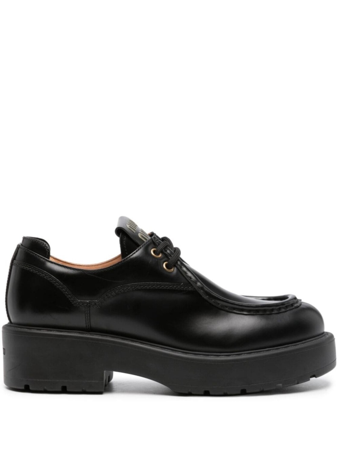 

Miu Miu туфли на массивной подошве, черный