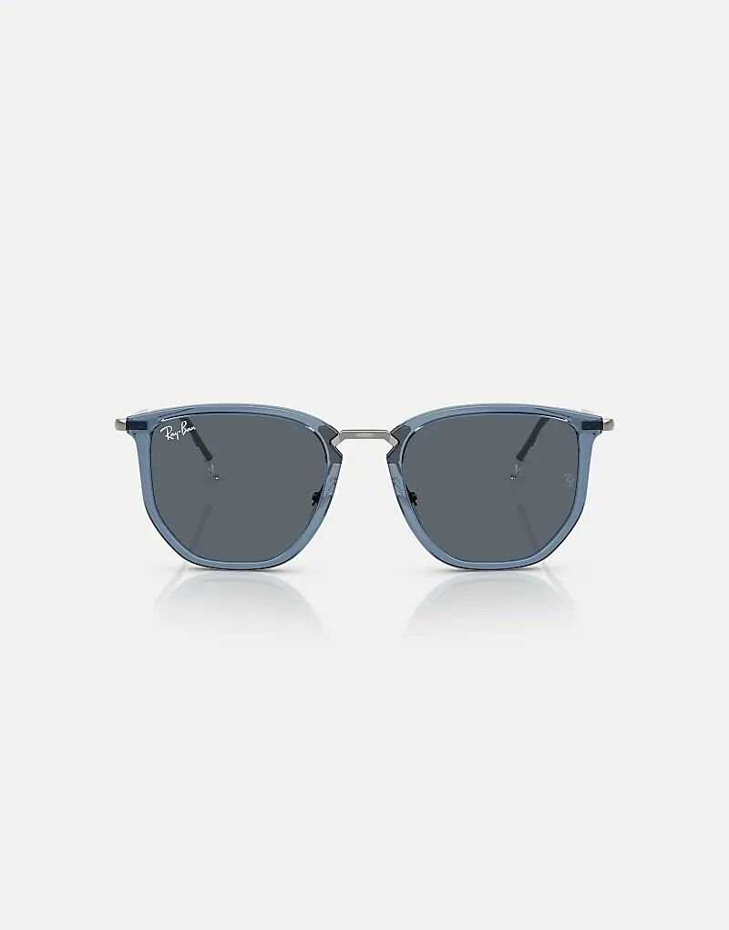 

Солнцезащитные очки Ray-Ban Rb4451 необычной формы с синими линзами прозрачного синего цвета