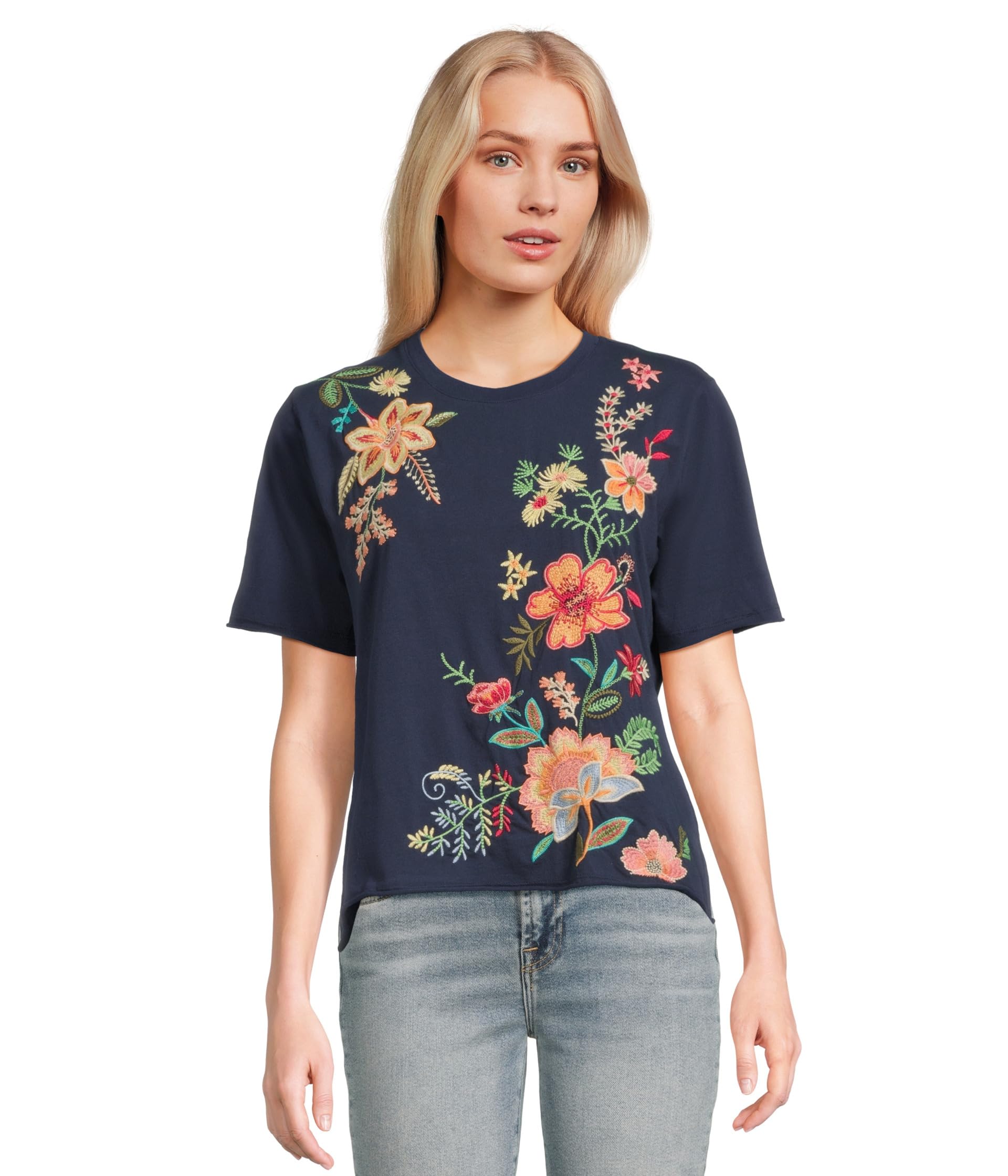 

Футболка Johnny Was Raw Seam T-Shirt, Blue Night