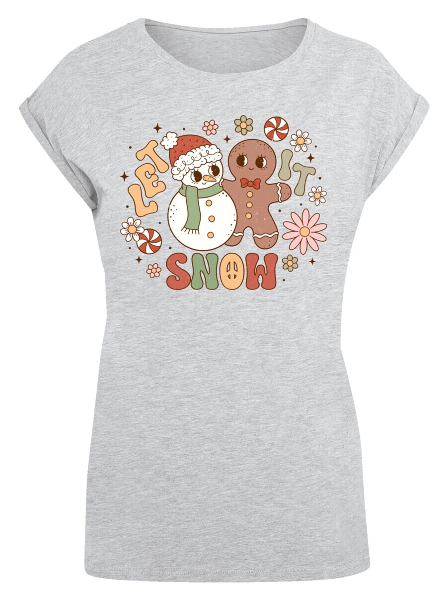 

Футболка F4NT4STIC Shirt Let It Snow Groovy Christmas Gingerbread, серый