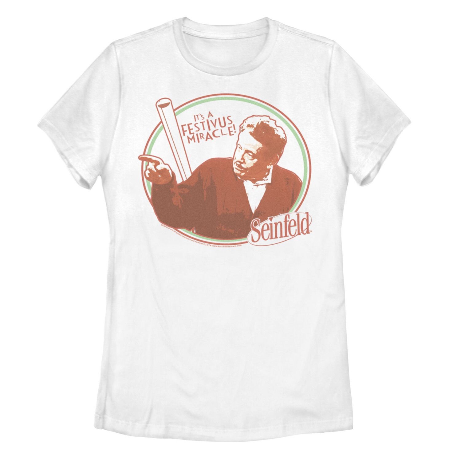 

Юниорская футболка Seinfeld Festivus Pole Frank с портретом Licensed Character