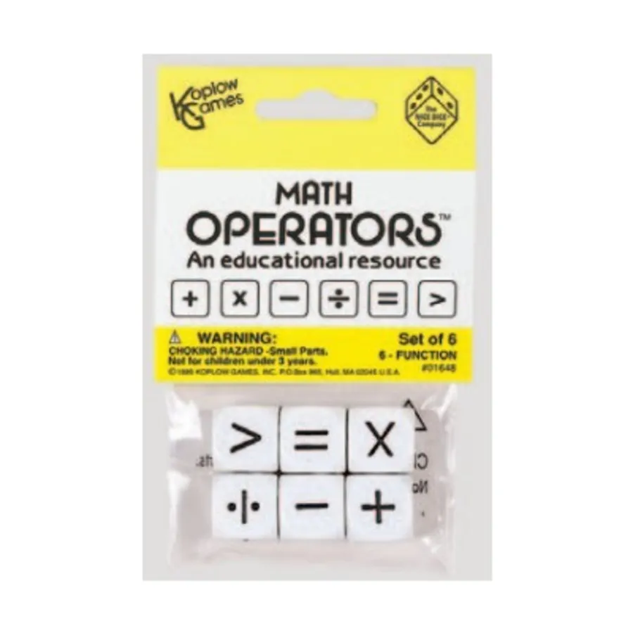 

d6 математических операторов (6 функций), Dice - Symbols, Functional & Unique Dice