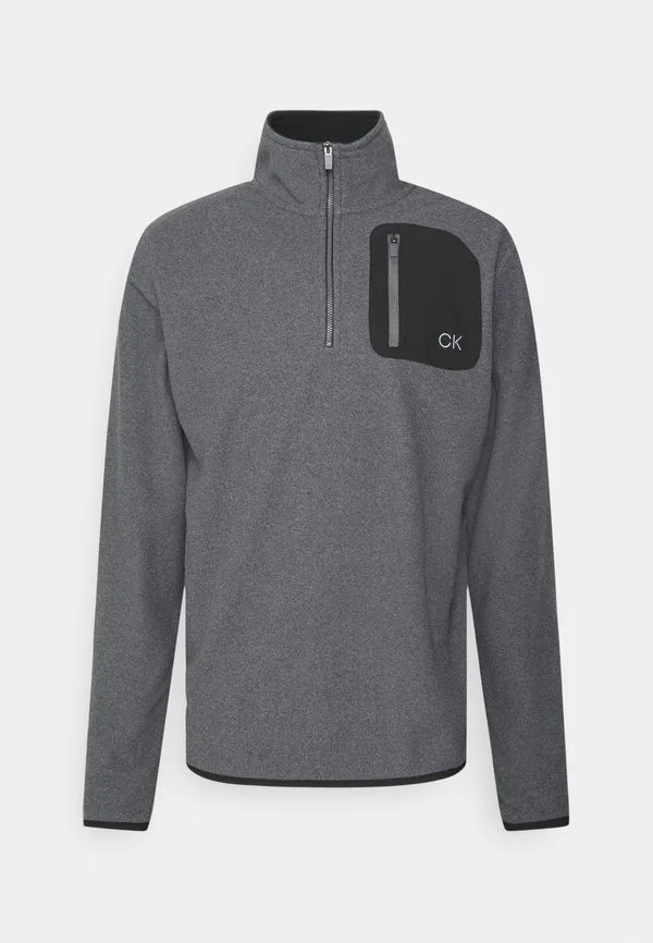 Флисовый джемпер planet с половинной молнией Calvin Klein Golf, Charcoal Marl