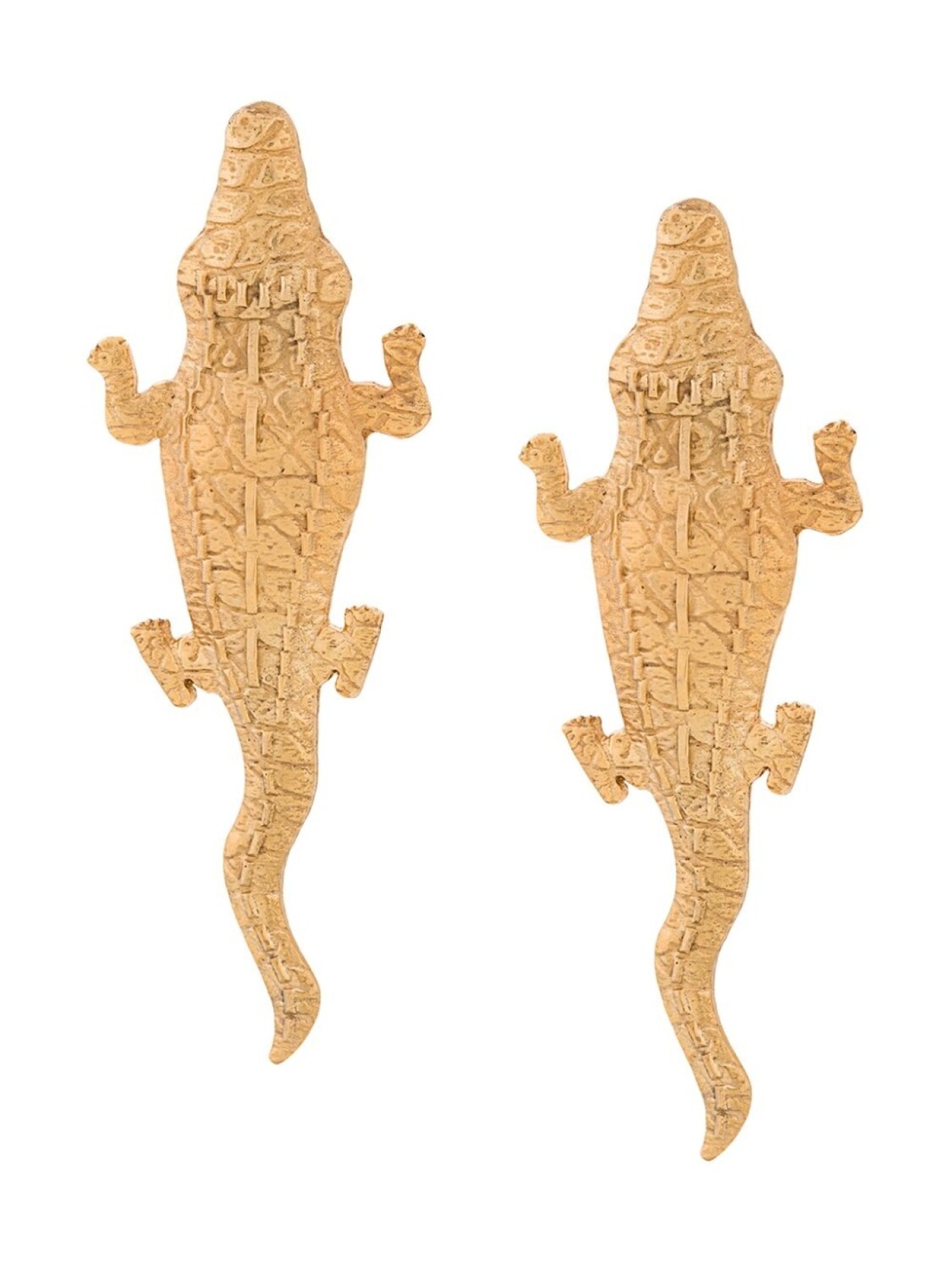 

Большие серьги Natia x Lako 'Crocodile', металлик