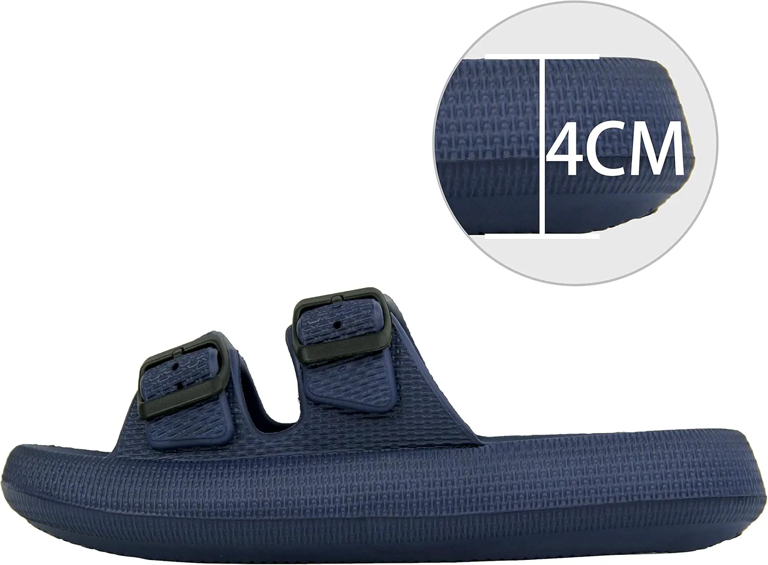 

Сандалии BenSorts с подушкой для женщин и мужчин, толстая подошва, регулируемые пряжки, EVA, синий