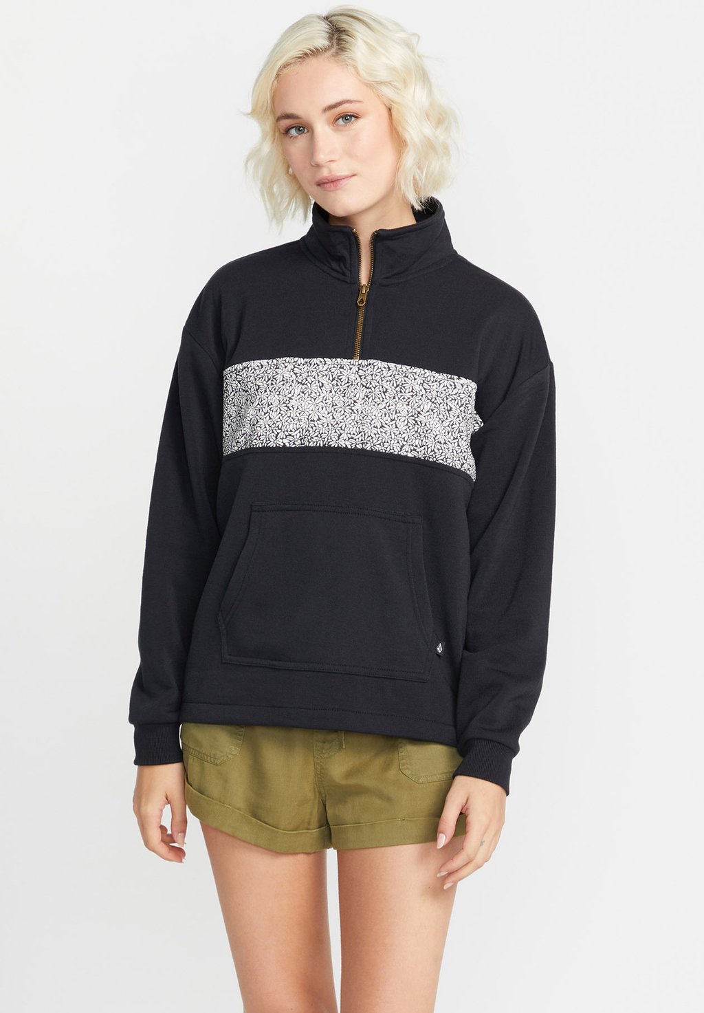 

Толстовка Volcom СВИТЕР НА МОЛНИИ STN STACKD MOCK NECK, цвет black out