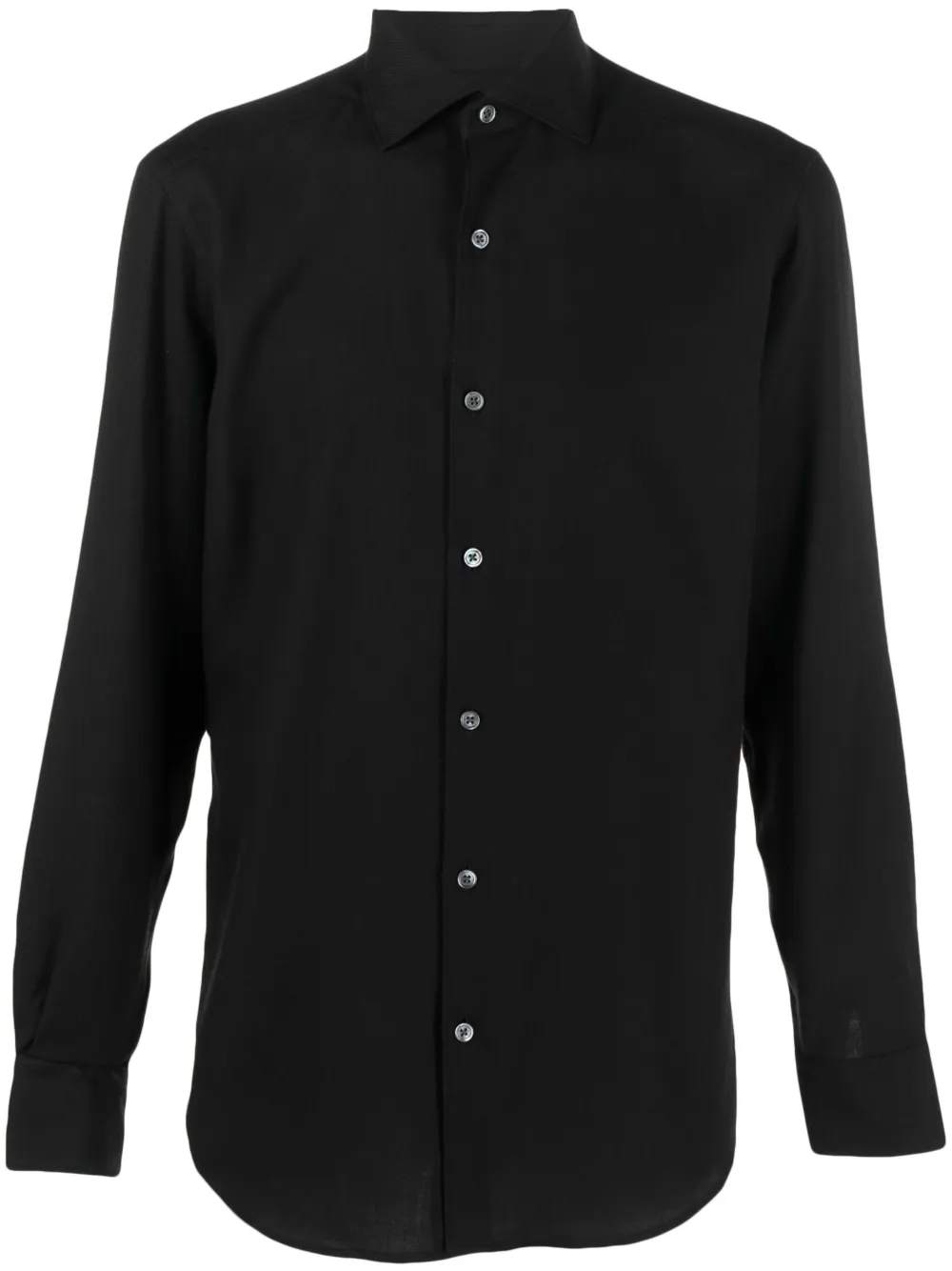 

Рубашка из смеси кашемира и хлопка Zegna, черный