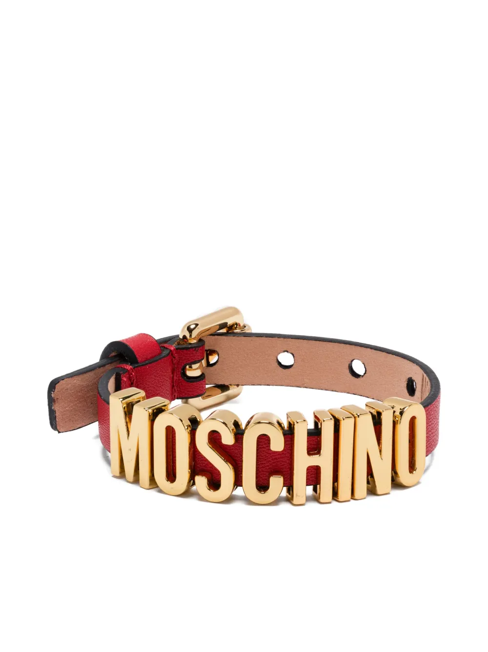 

Браслет с логотипом Moschino, красный
