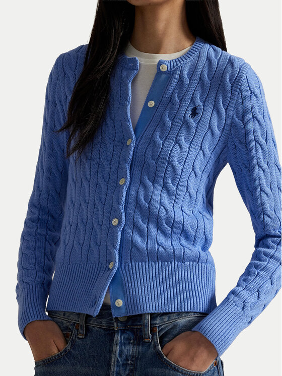 Кардиган slim fit 211971868009 Polo Ralph Lauren, голубой — фото 4
