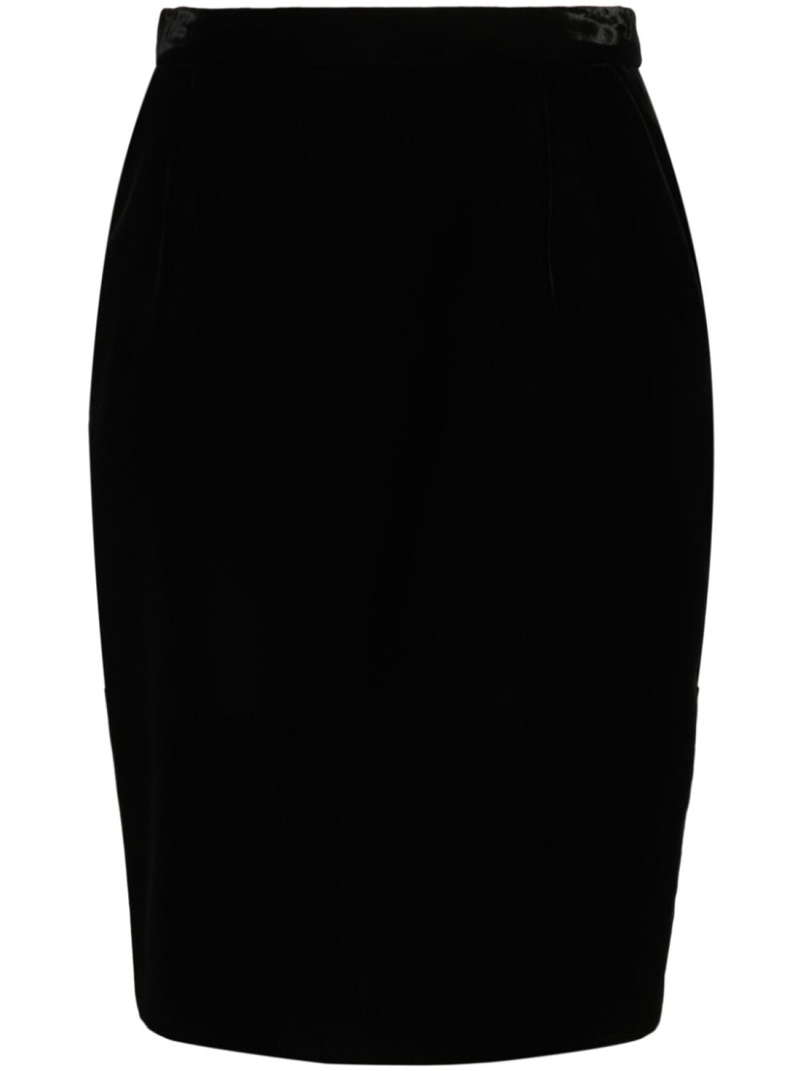 

Saint Laurent бархатная юбка-карандаш, черный