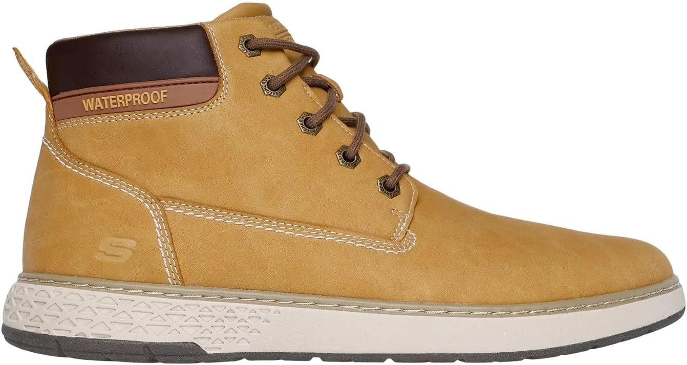Мужские ботинки Skechers Garlan Deno из экокожи, коричневые, размер 45,5 EU