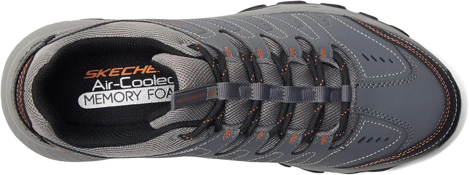 Мужские низкие треккинговые кроссовки Skechers Dynamite, Gray — фото 2