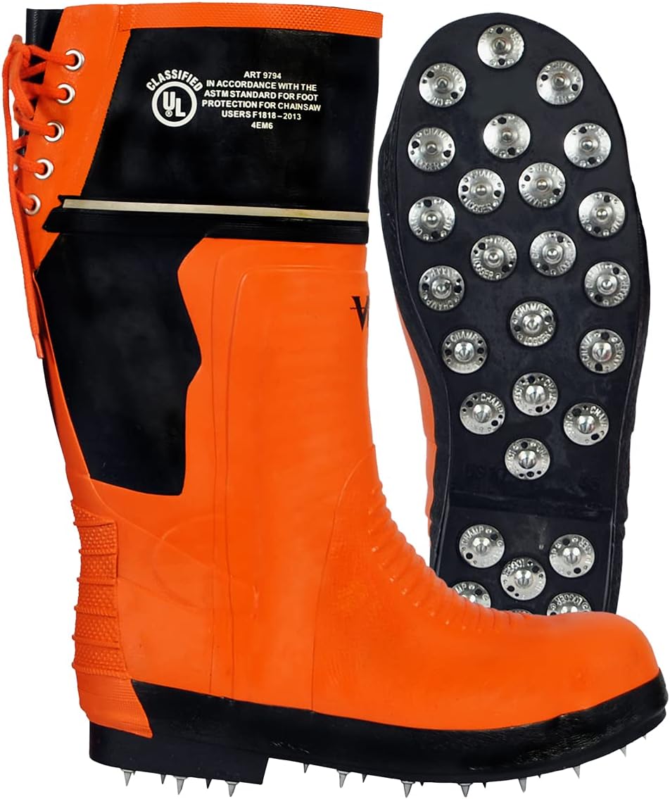 

Мужские ботинки Viking класса 2 с цепной пилой, черный/оранжевый