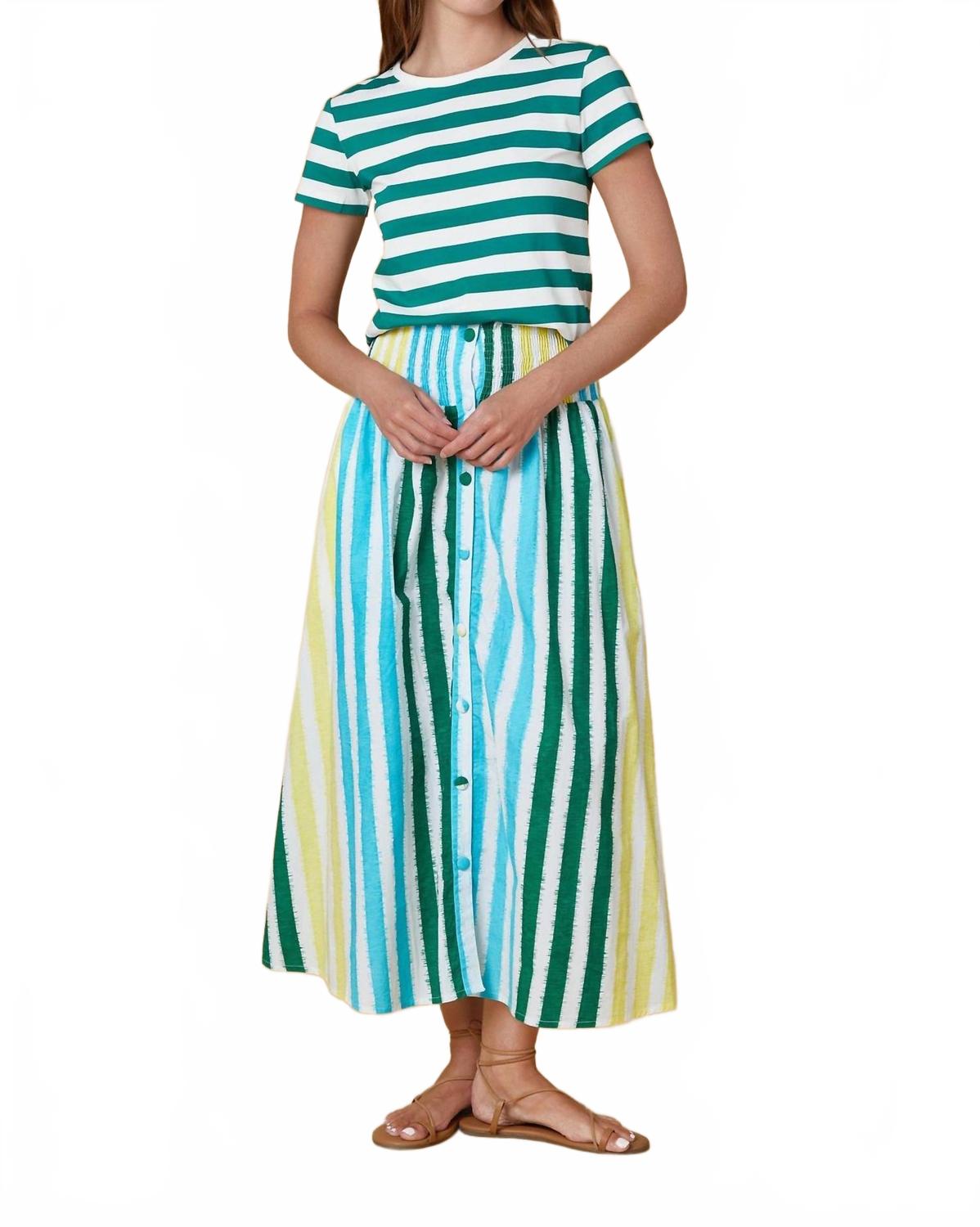 

Топ в морскую полоску зеленого цвета Olivia by Livro