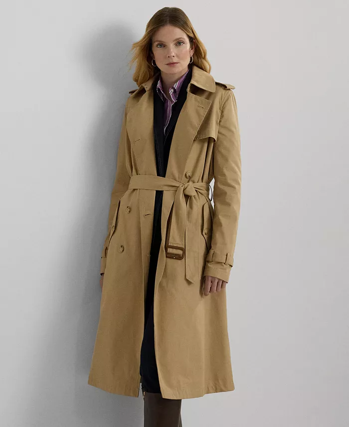 

Женский двубортный тренчкот Lauren Ralph Lauren, коричневый/бежевый