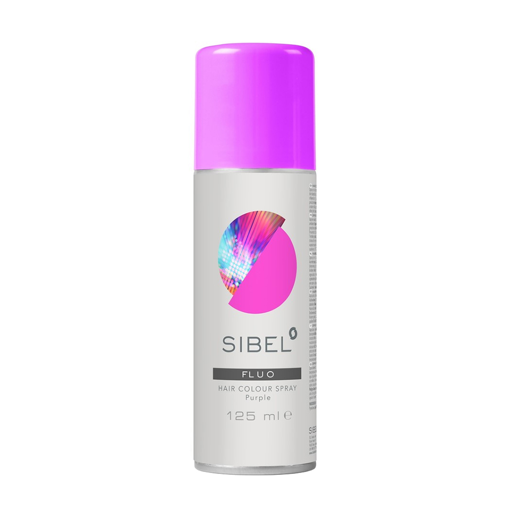 

Фиолетовый лак для волос hair colour spray fluo/metal, purple Sibel, 125 мл