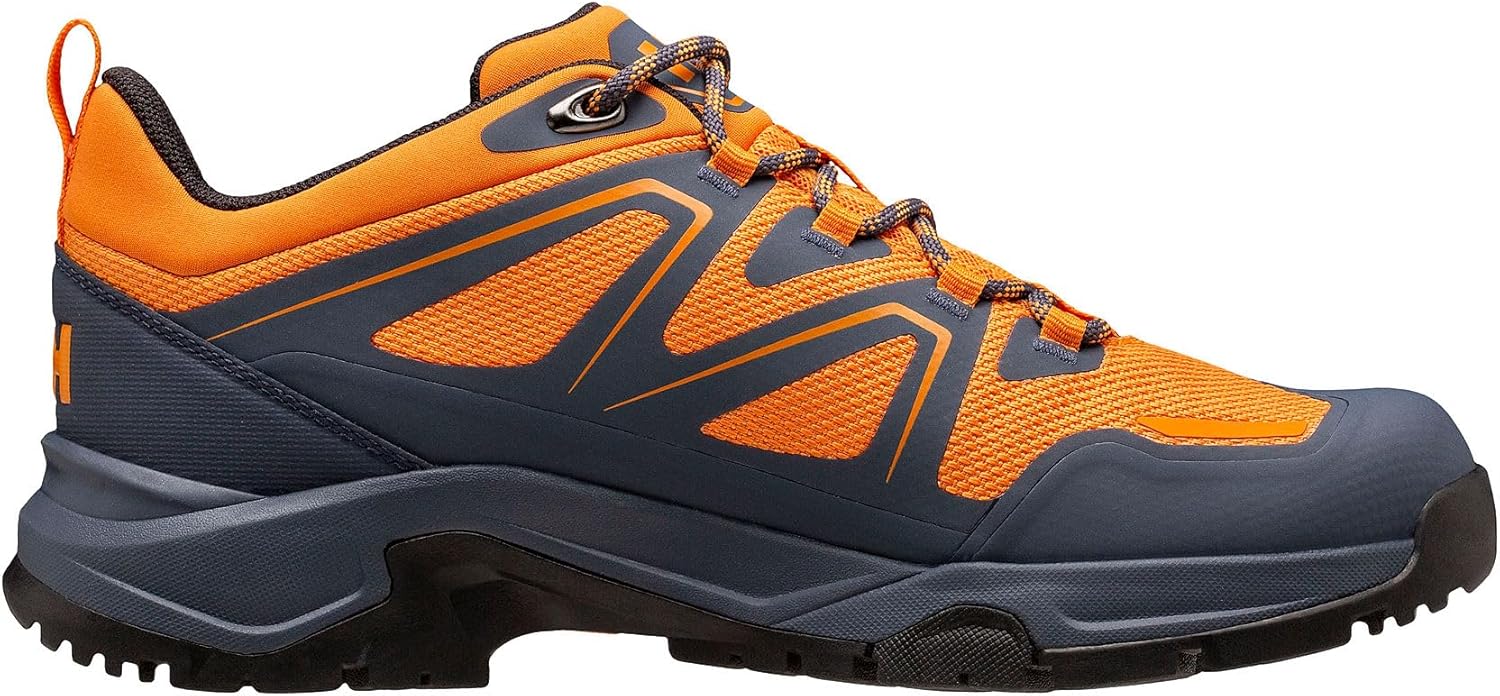 Мужские водонепроницаемые треккинговые ботинки Helly-Hansen Cascade Low HT - прочная обувь для активного отдыха, легкие и удобные ботинки для походов, оранжевый — фото 4