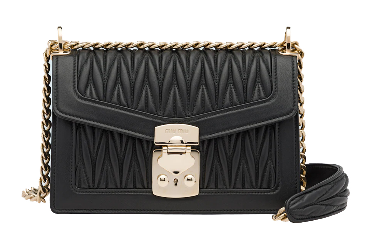 

MIU MIU Конверт из овчины, кроссбоди, сумка через плечо women's black