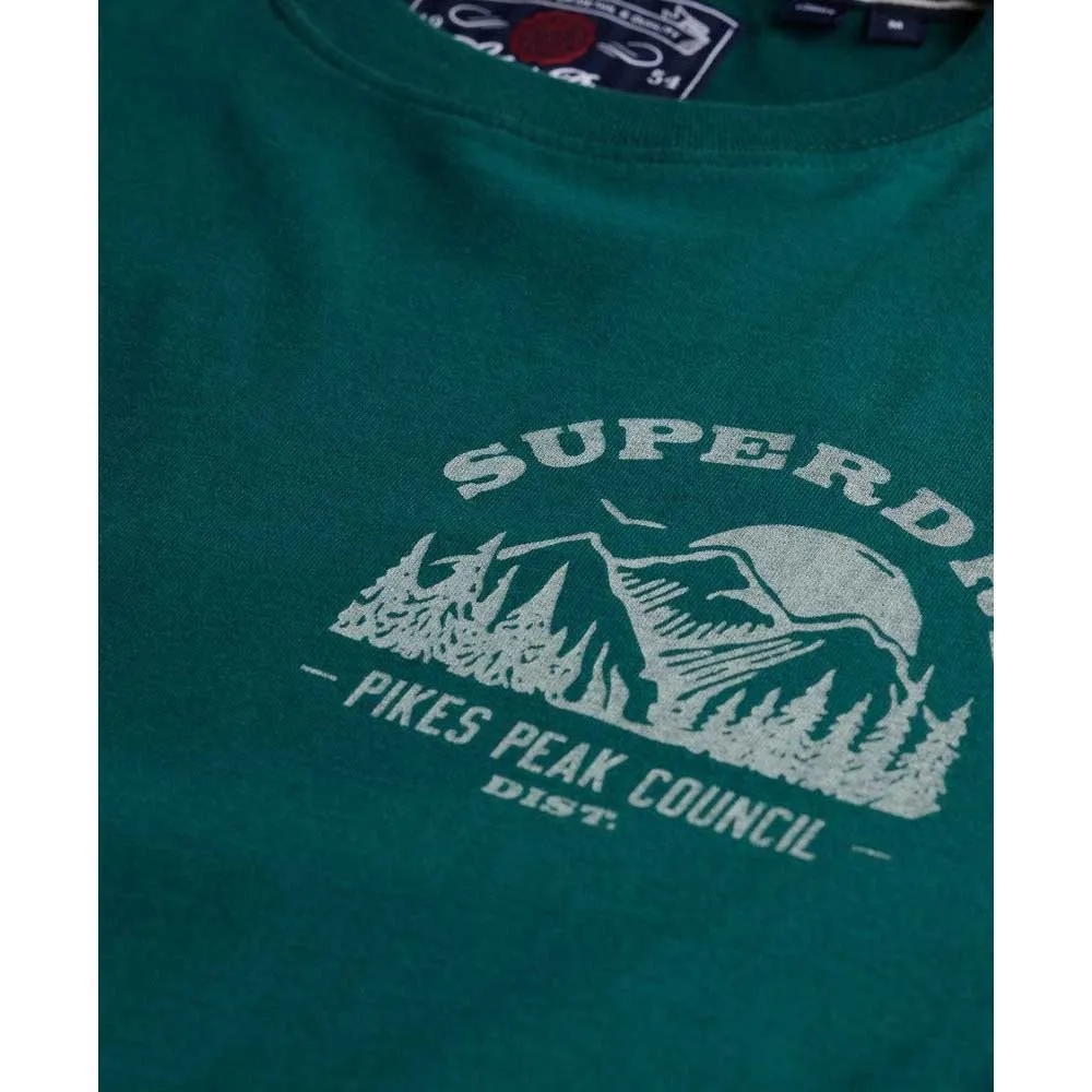Футболка с коротким рукавом Superdry Lo-Fi Outdoors, зеленый — фото 2
