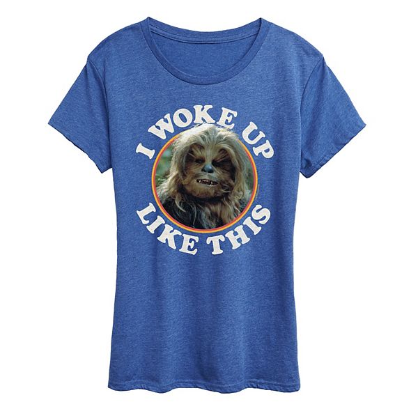 

Женская футболка с принтом "I woke up like this" Star Wars, Heather Royal Blue, Синий, Женская футболка с принтом "I woke up like this" Star Wars, Heather Royal Blue