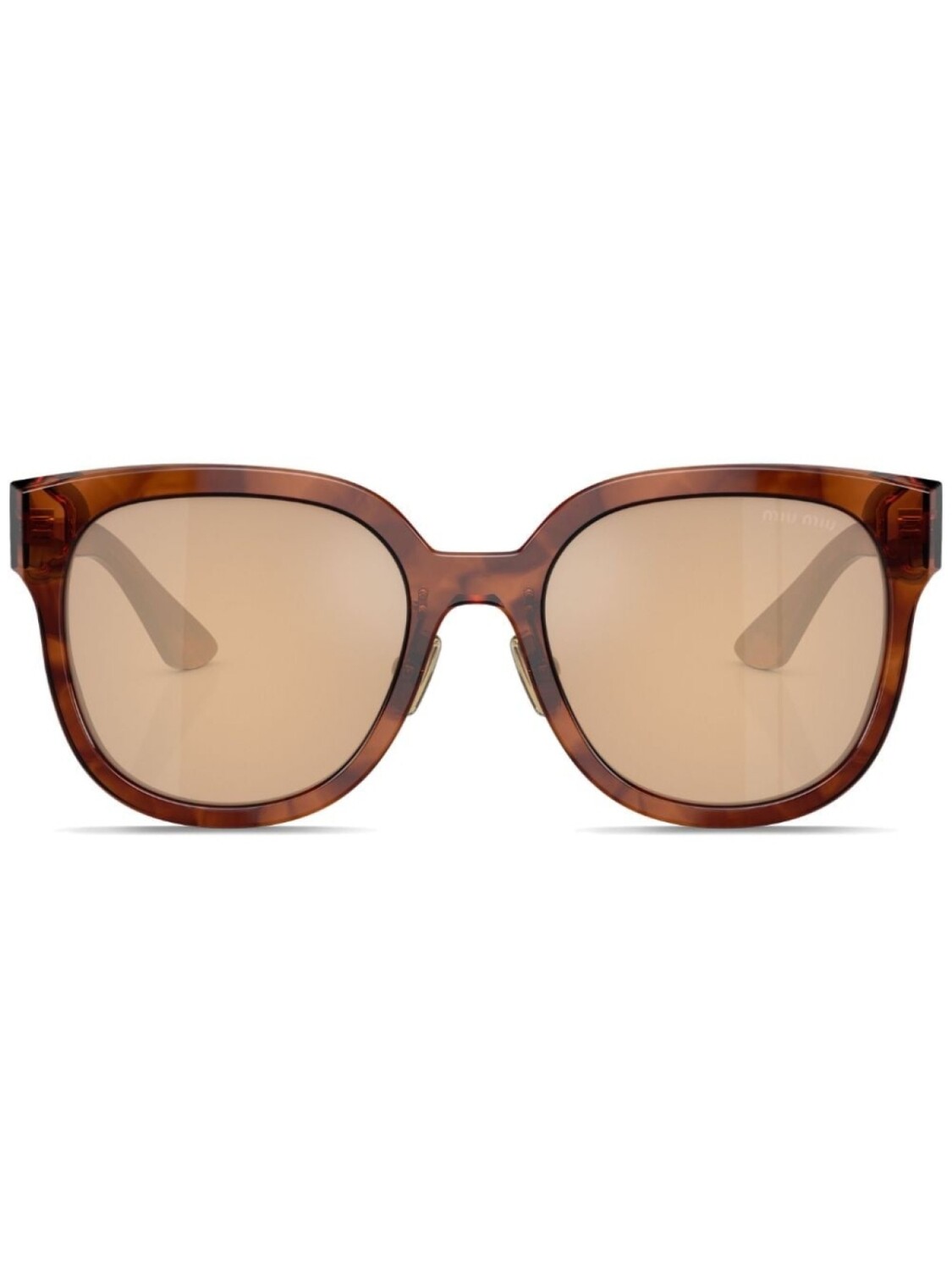 

Miu Miu Eyewear солнцезащитные очки в массивной оправе, черный