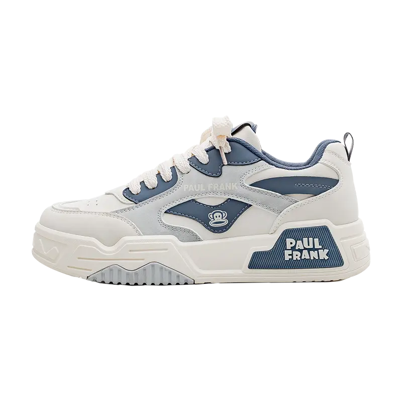 

PAUL FRANK Дышащие низкие скейтерские кроссовки мужские бело-черные, цвет White Black