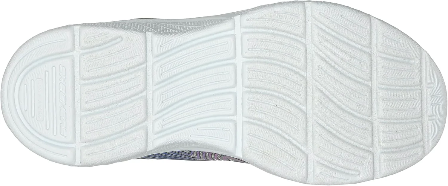 Детские кроссовки Skechers Microspec Plus-Swirl Sweet, серый/мультиколор — фото 2