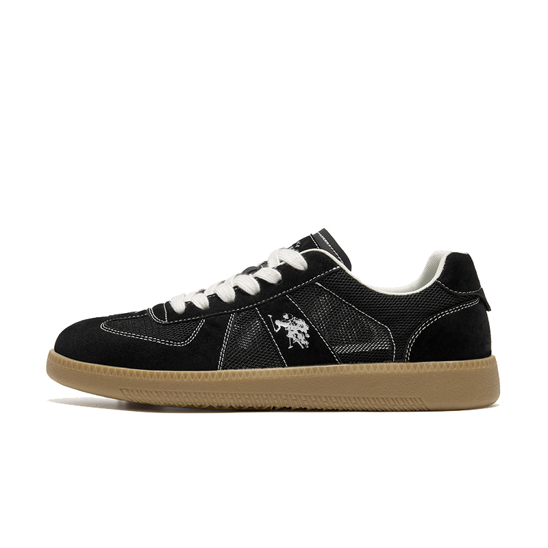 

U.S. POLO ASSN. Износостойкие дышащие низкие скейтбордские кроссовки мужские черные, цвет Black