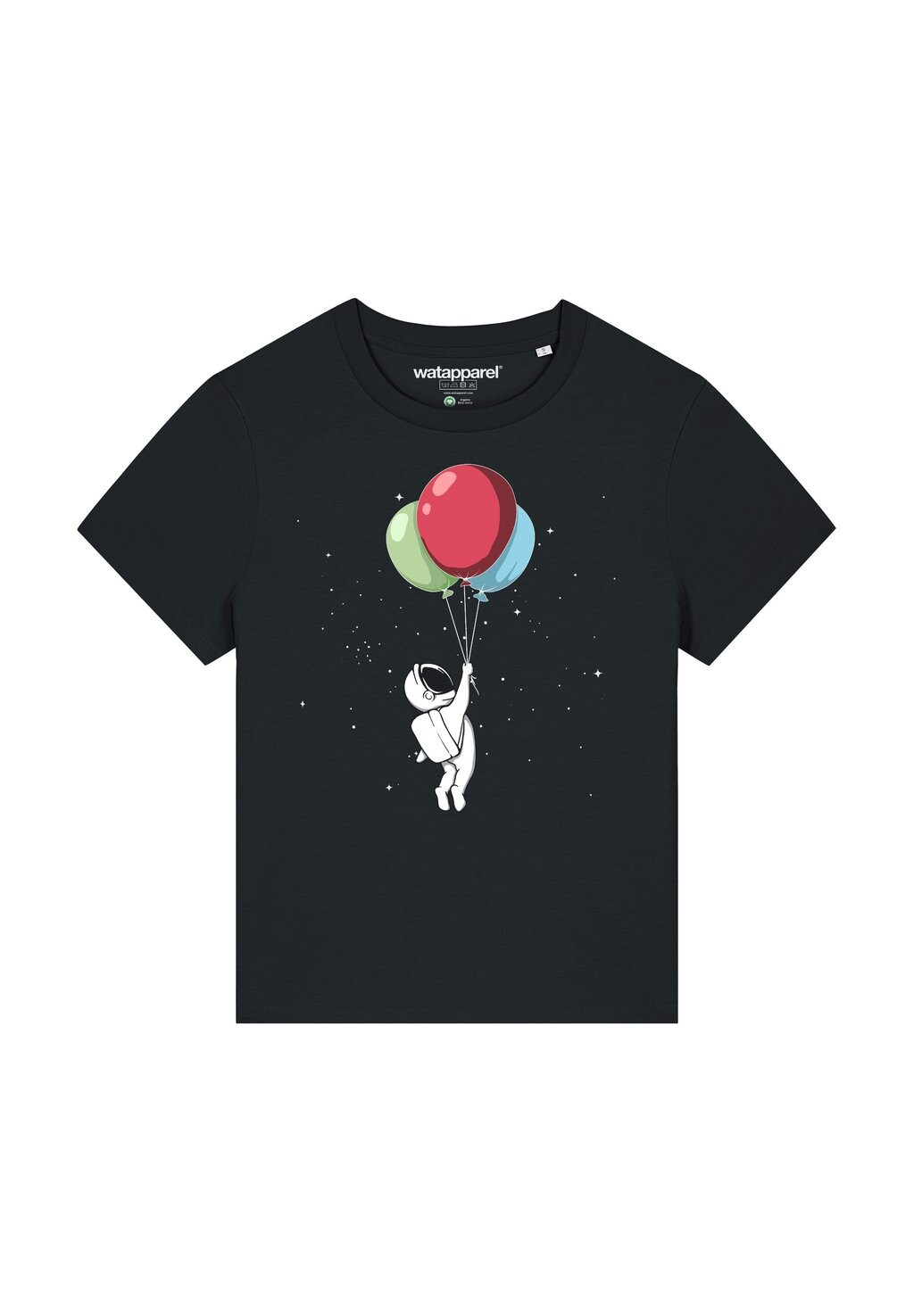 

Футболка с принтом LITTLE BALLOON ASTRONAUT watapparel, черный