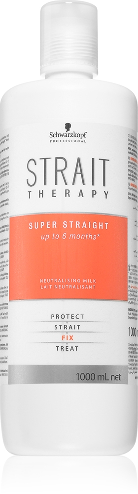 

Нейтрализующий молочный лосьон для волос Strait Therapy для фиксации и поддержания формы Schwarzkopf Professional, 1000 мл