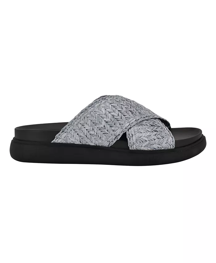 Женские сандалии Pacen Woven Crisscross на плоской подошве Calvin Klein, синий — фото 2