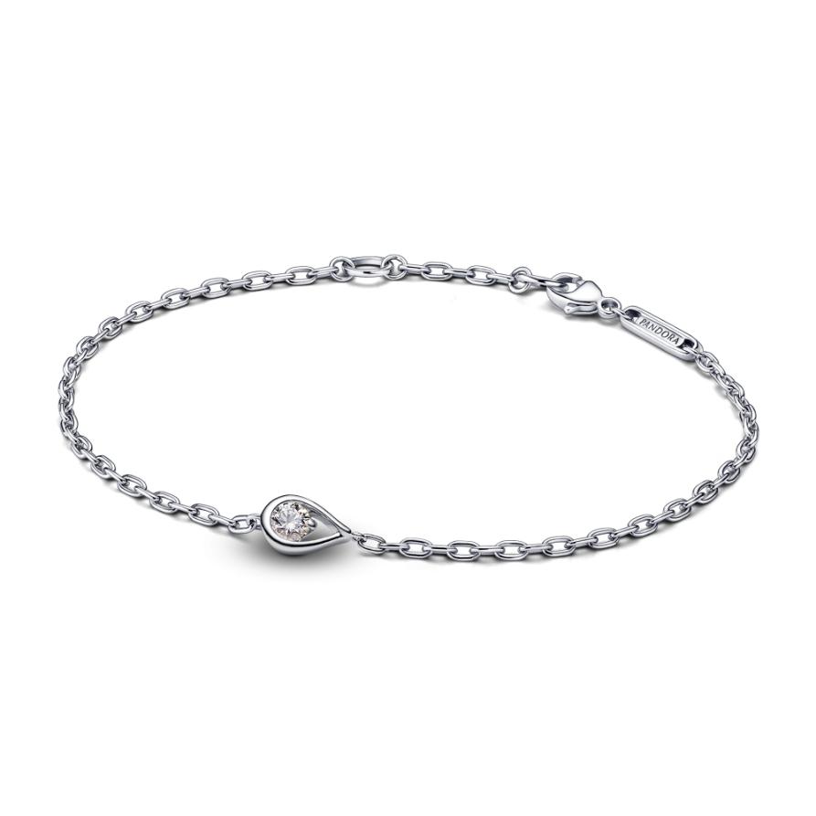 

Браслет Pandora Infinite Lab-grown Diamond Chain Bracelet 0.15 carat tw Sterling Silver, стерлинговое серебро