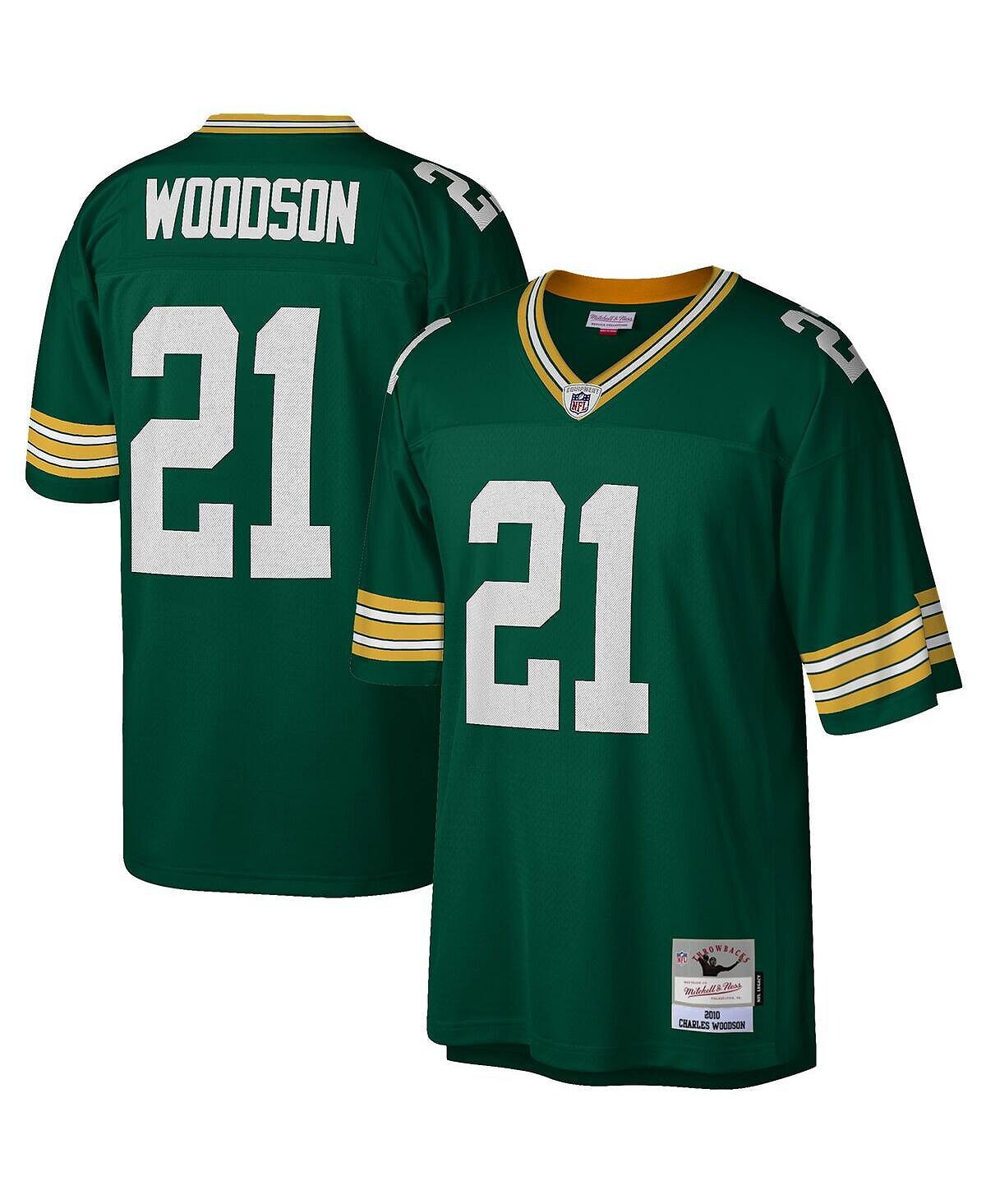 

Мужское джерси Charles Woodson Green Green Bay Packers 2010 Legacy Replica Джерси Mitchell & Ness