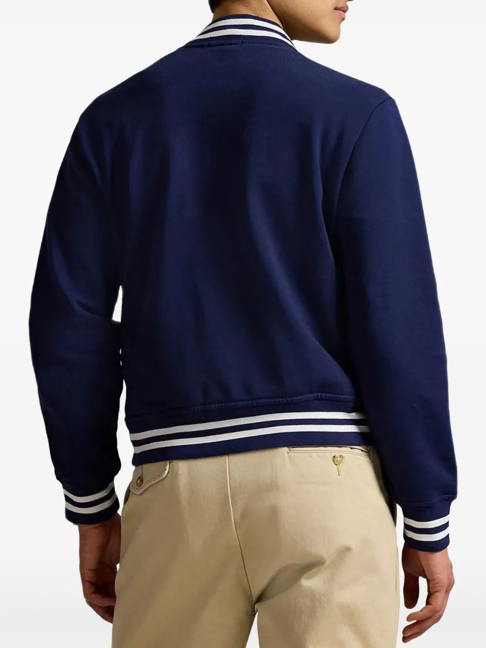 Пиджак с пуговицами и полосатыми деталями Polo Ralph Lauren, синий — фото 3