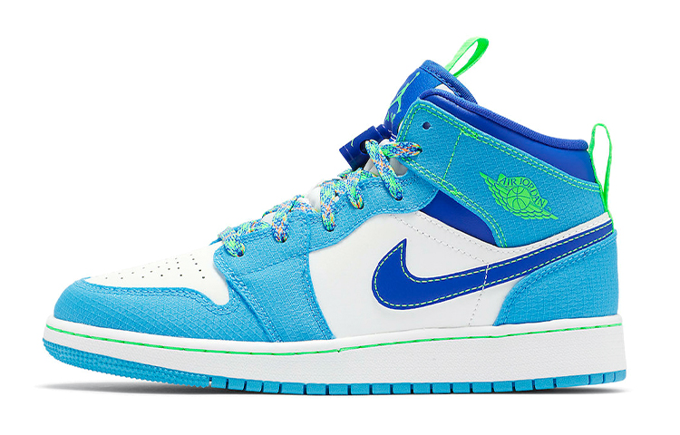 

Кроссовки Jordan 1 Mid SE Sprite Blue GS