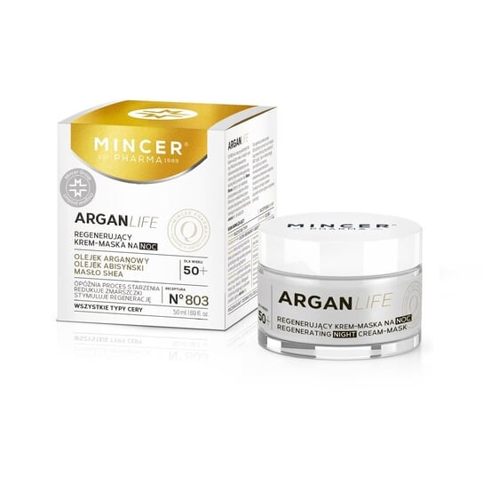 

Восстанавливающая ночная крем-маска №803, 50 мл Mincer Pharma, ArganLife 50+