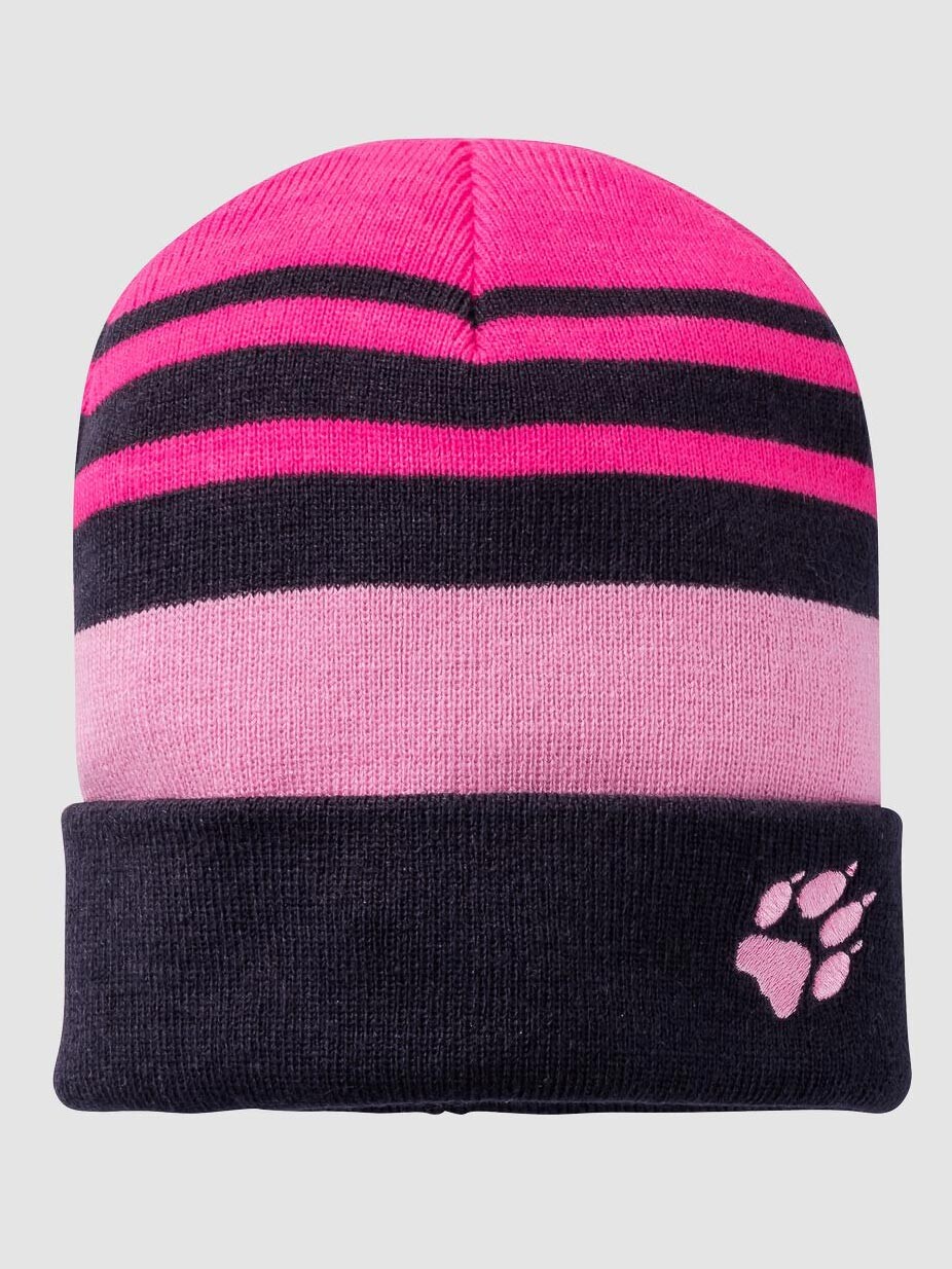 

Шапка Jack Wolfskin STRIPY KNIT K, розовый