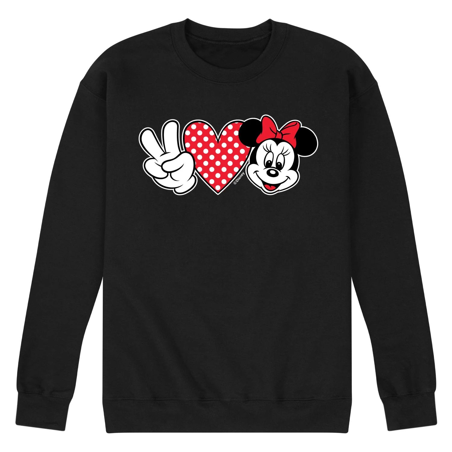 

Мужской флисовый свитшот Disney's Minnie Mouse Peace Love Minnie Mouse Licensed Character