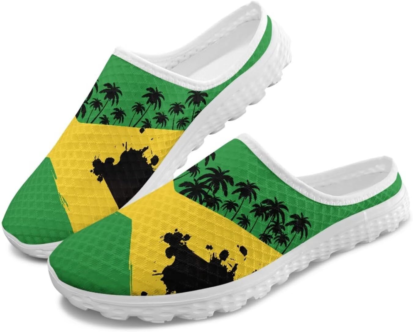 

Женские кроссовки Tomeusey Half Sport с сеткой - легкие прогулочные кроссовки с мягкой подошвой и удобной стелькой для повседневного использования, Jamaican Flag Palm