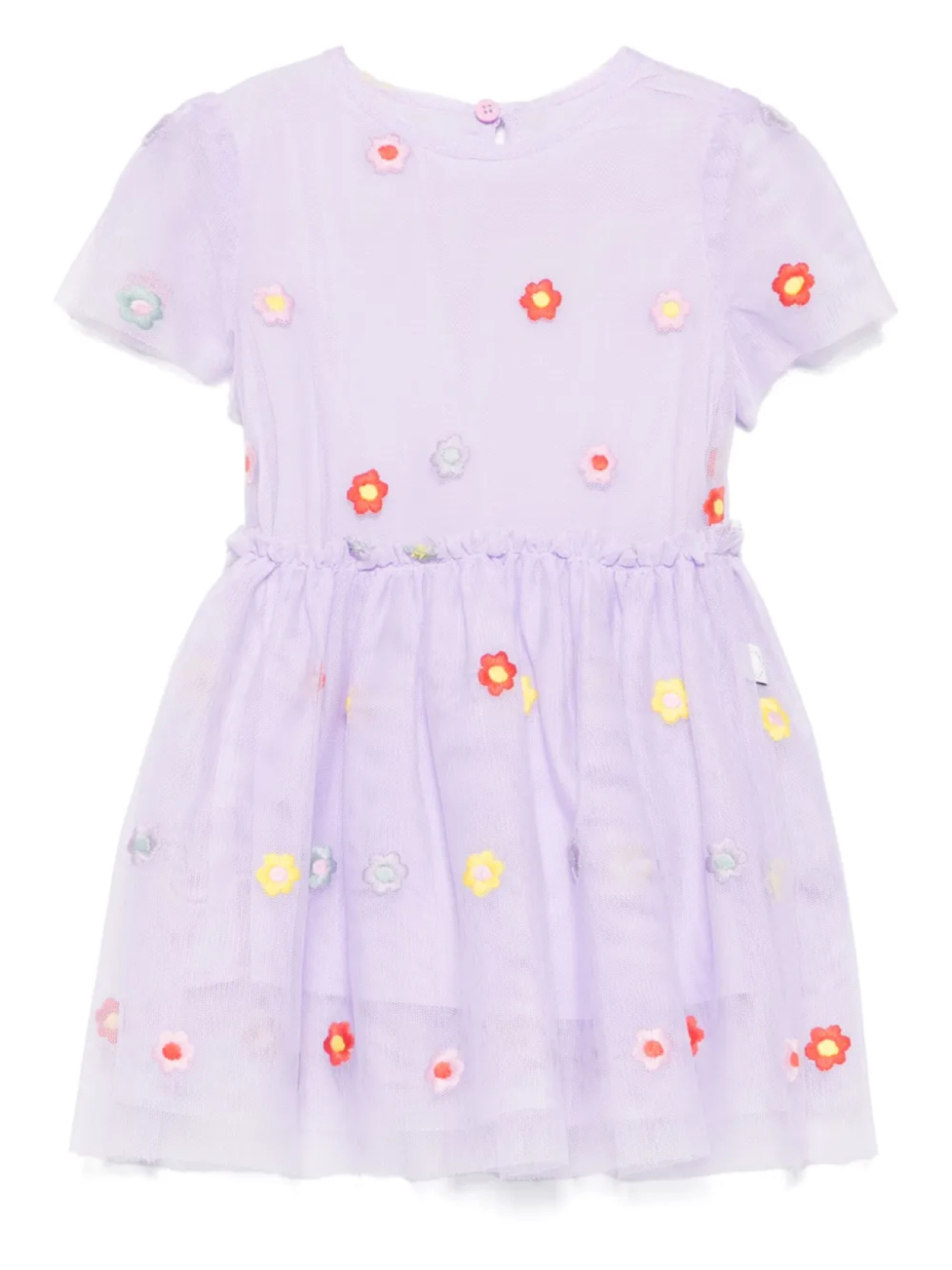 

Платье с цветочной вышивкой Stella McCartney Kids, фиолетовый