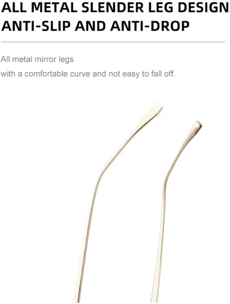 

Овальные солнцезащитные очки для женщин в стиле ретро с градиентной металлической оправой без рамки, для мужчин, для активного отдыха и вождения MTZJH, 9